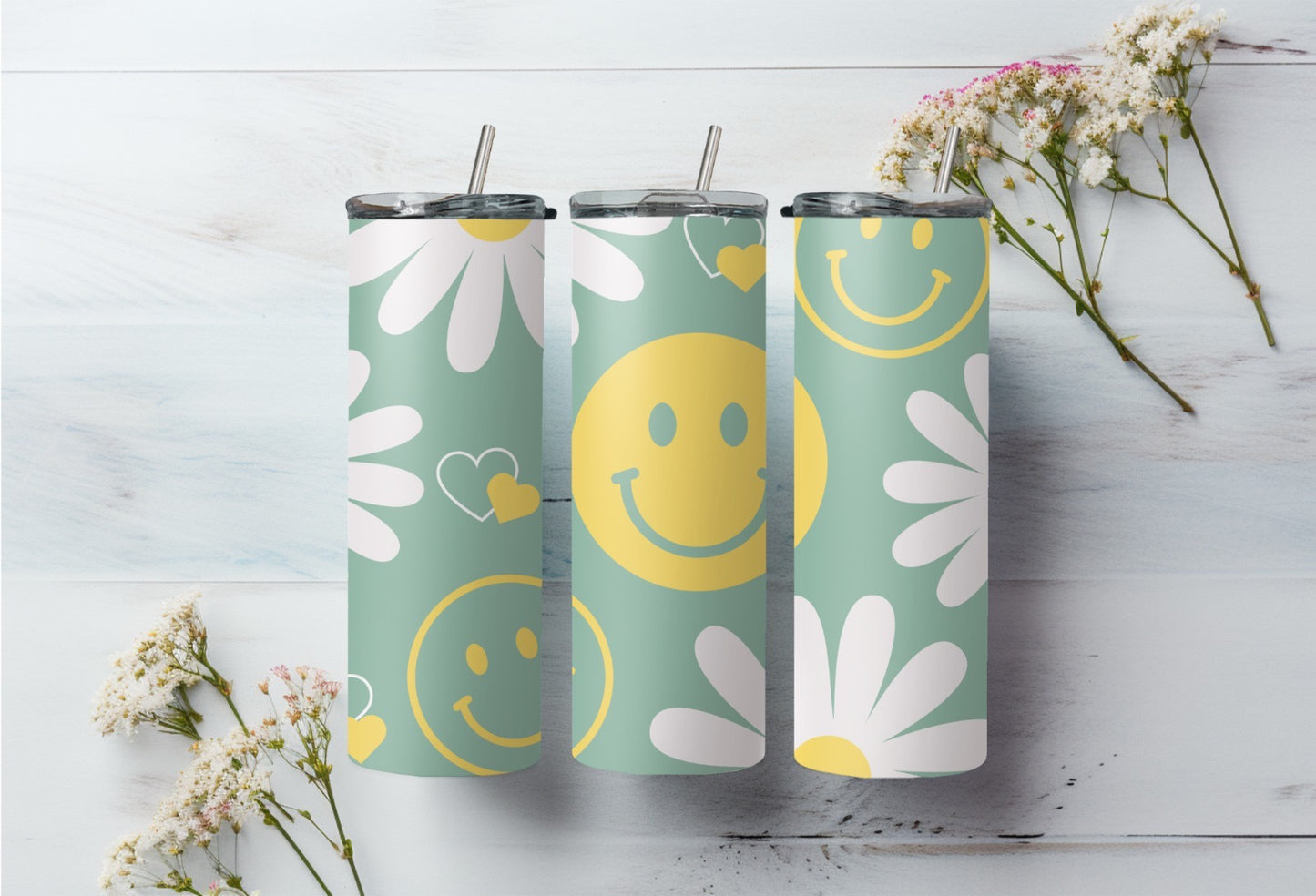 Sublimatie bekers bloemen/zomer