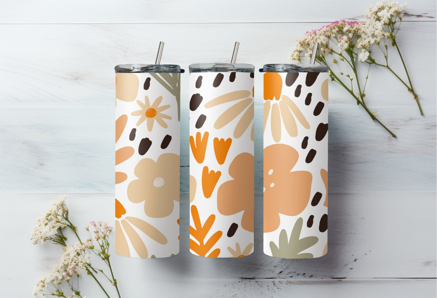 Sublimatie bekers bloemen/zomer