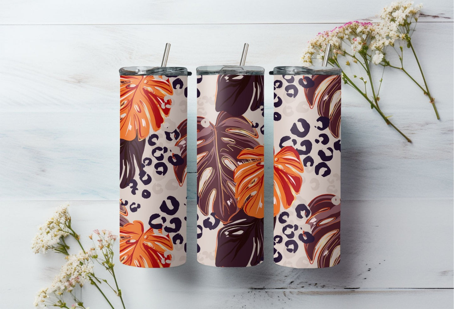 Sublimatie bekers bloemen/zomer