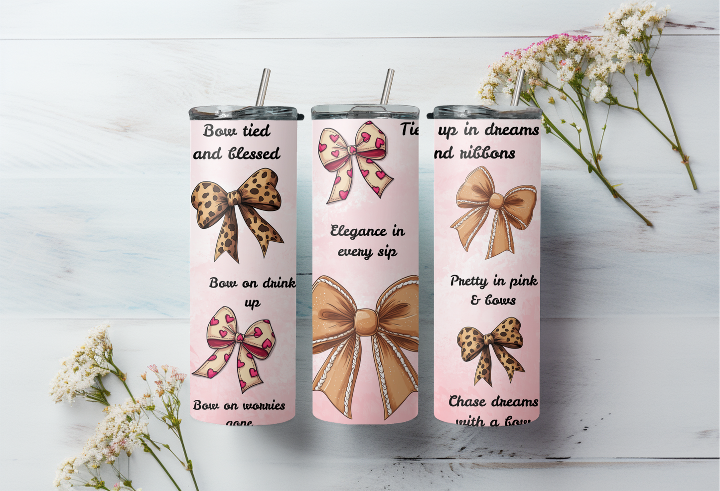 Sublimatie bekers strikjes